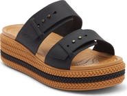 CROCS Brooklyn Buckle Wedge Slide Sandal