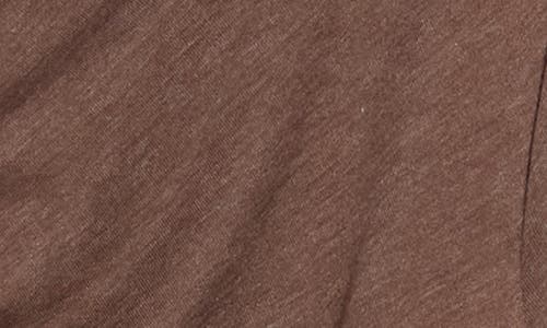 Renee C Mock Neck Ruched Knit Top In Brown