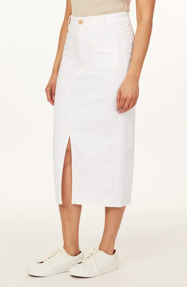 Scotch & Soda The Denim Pencil Skirt, Alternate, color, Blanc De Blanc