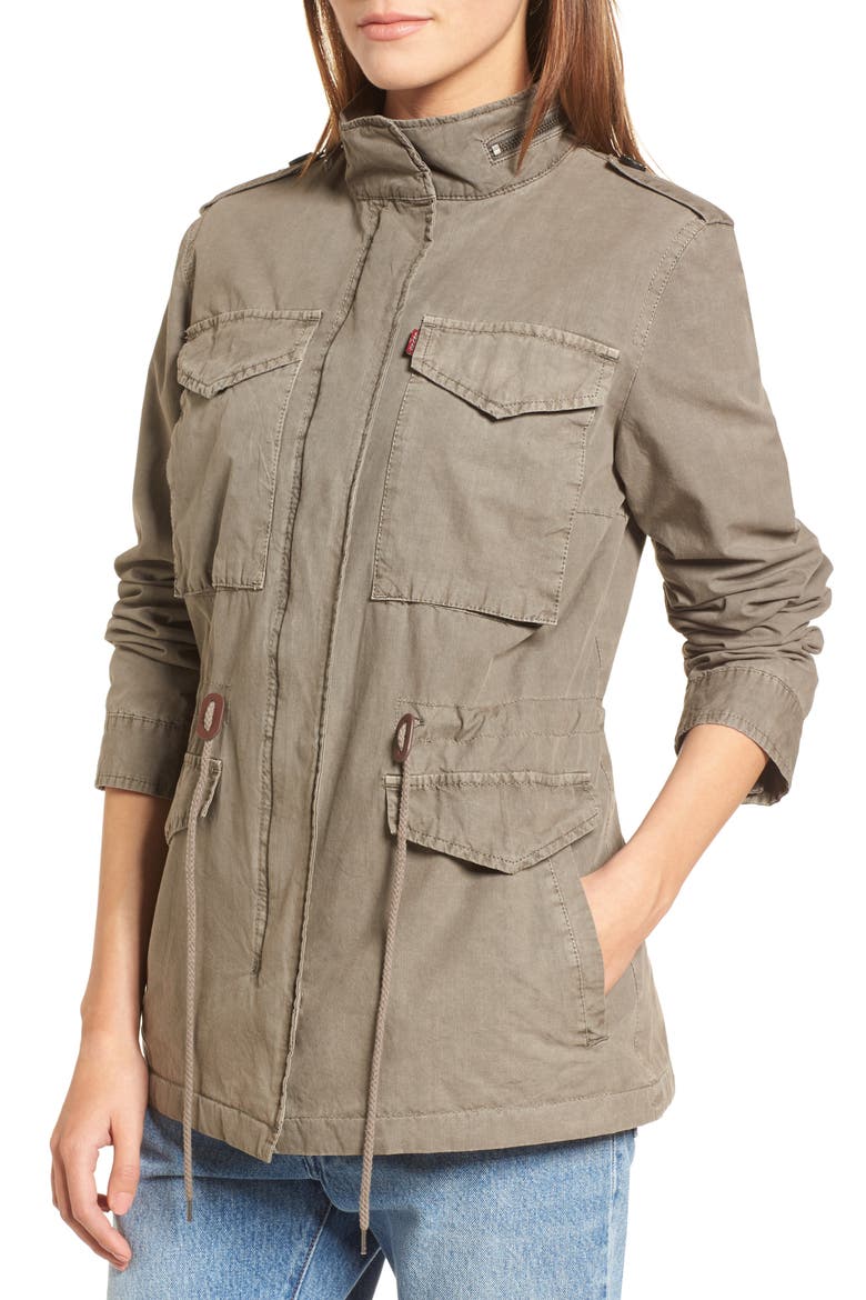 Levi's® Four-Pocket Military Jacket, Alternate, color, LIGHT GREY