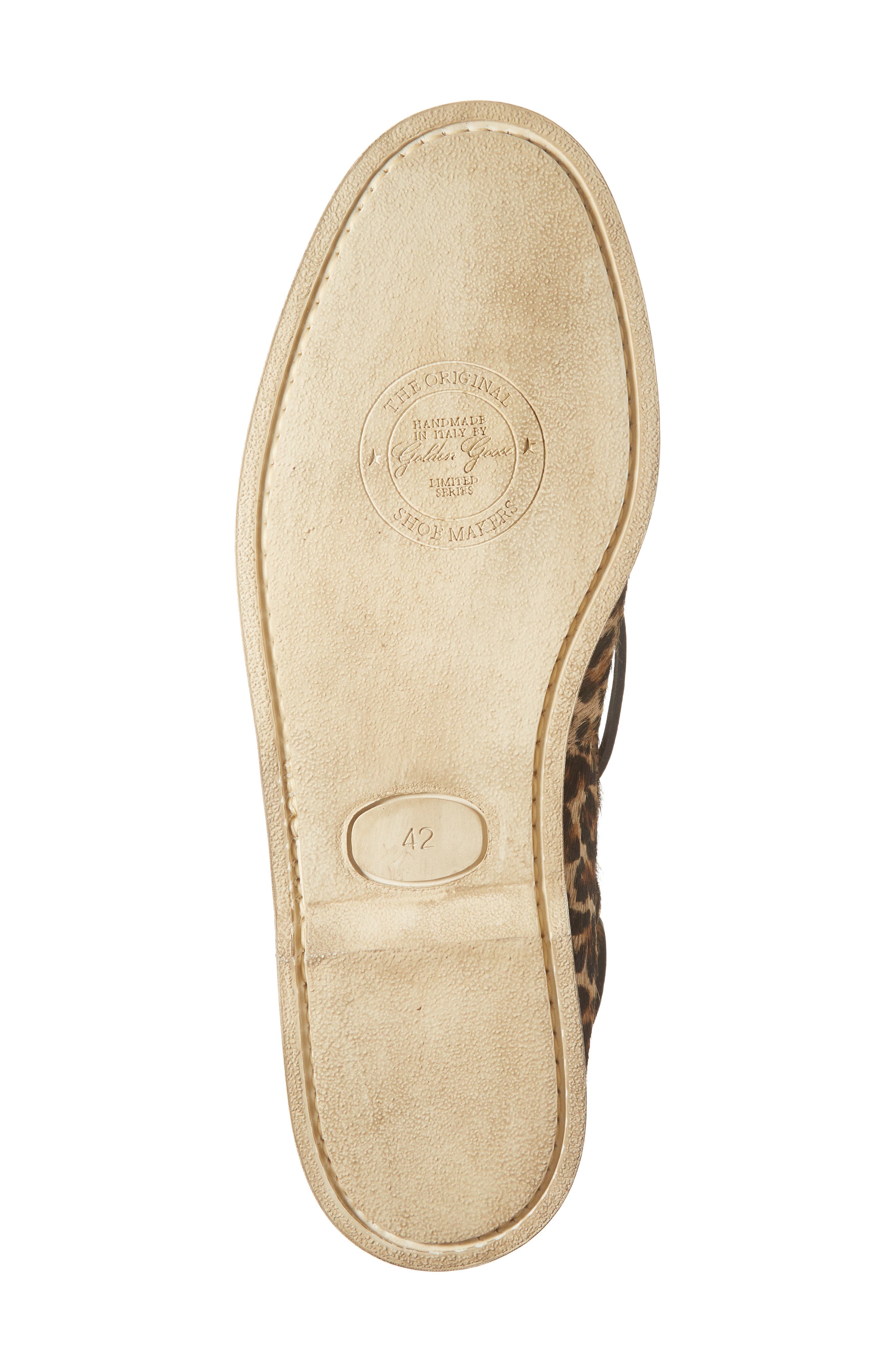 Golden Goose Genuine Calf Hair Boat Shoe, Alternate, color, Beige Brown Black Leo