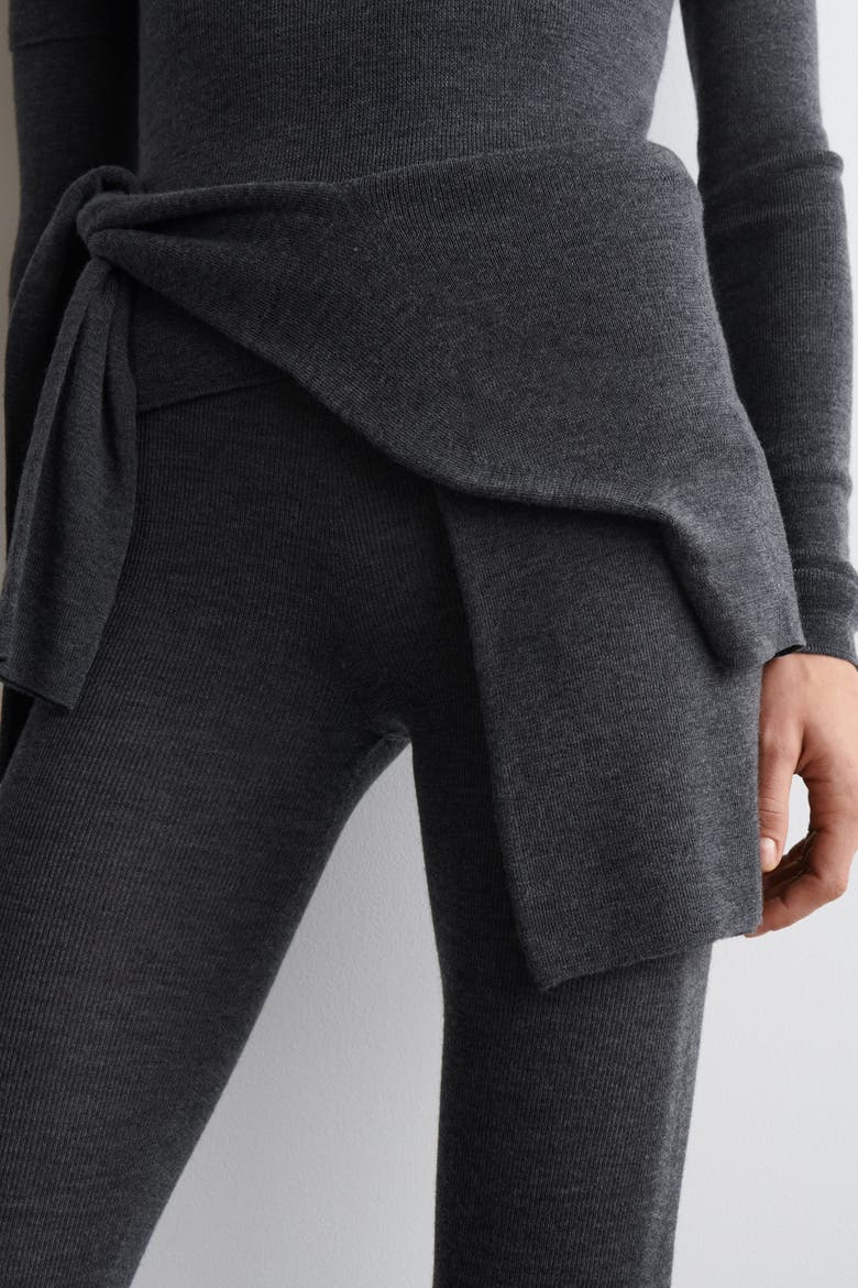 Seamless Merino Wool Leggings, Alternate, color, CHARCOAL MÉLANGE