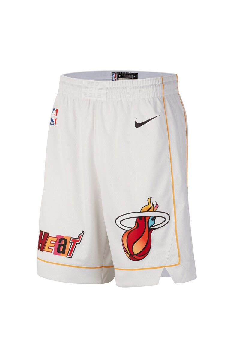Nike Men's Nike White Miami Heat 2022/23 City Edition Swingman Shorts, Main, color,