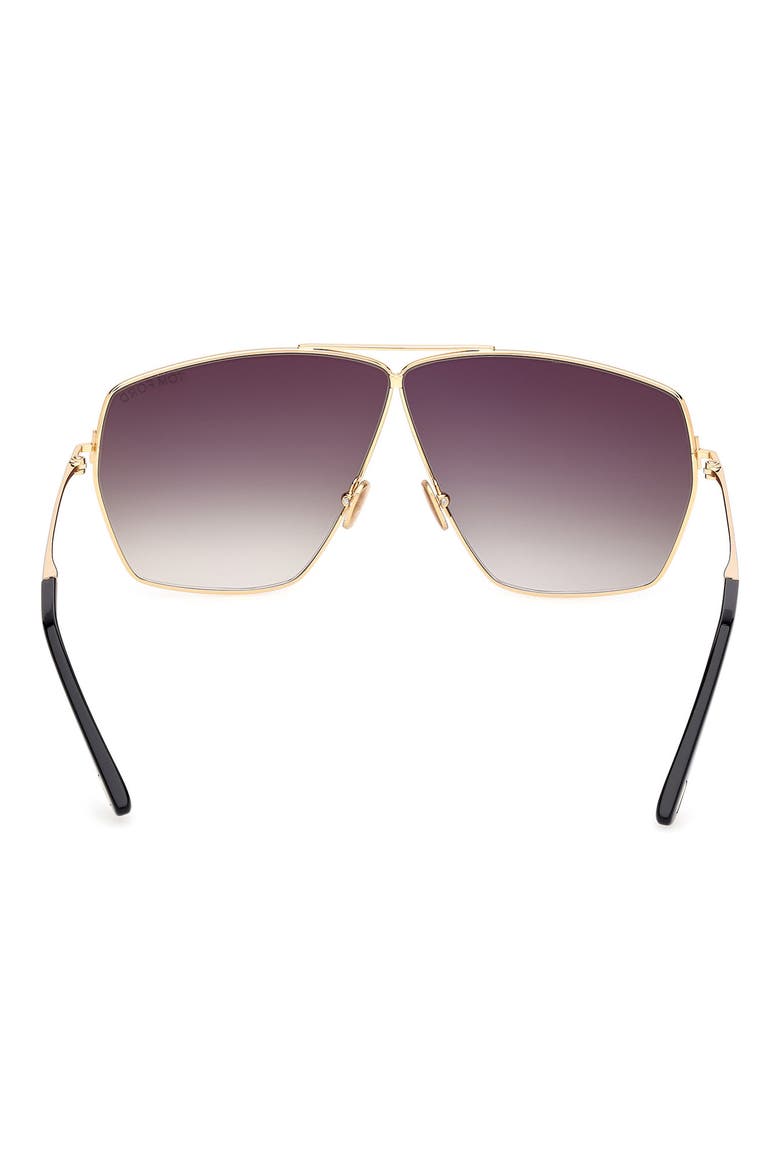 Stella 67mm Oversize Navigator Sunglasses, Alternate, color, DEEP GOLD / GRADIENT SMOKE