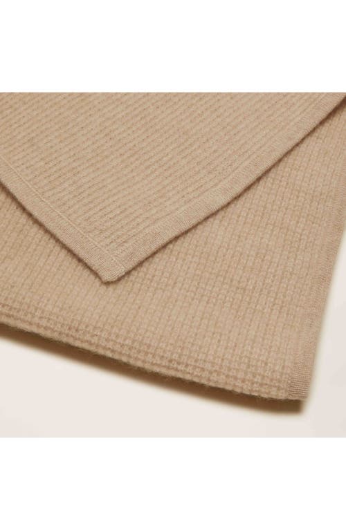 Italic Cassie Cashmere Waffle Knit Baby Blanket In Soft Camel