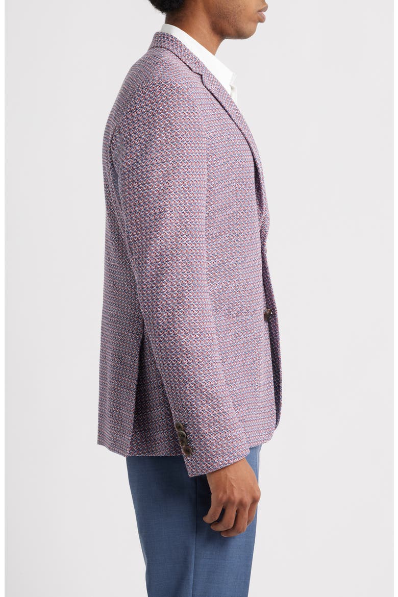 Roma Jersey Jacquard Sport Coat, Alternate, color, RED MULTICOLOR