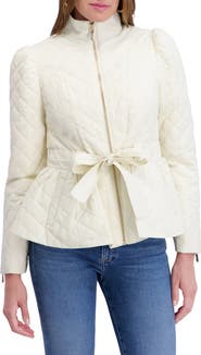 Kensie Quilted Peplum Jacket