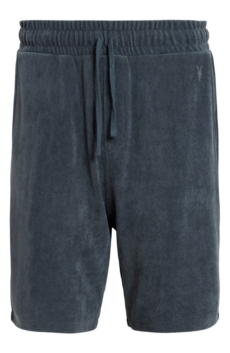 AllSaints Felix Towelling Sweat Shorts, Alternate, color, Pitched Blue