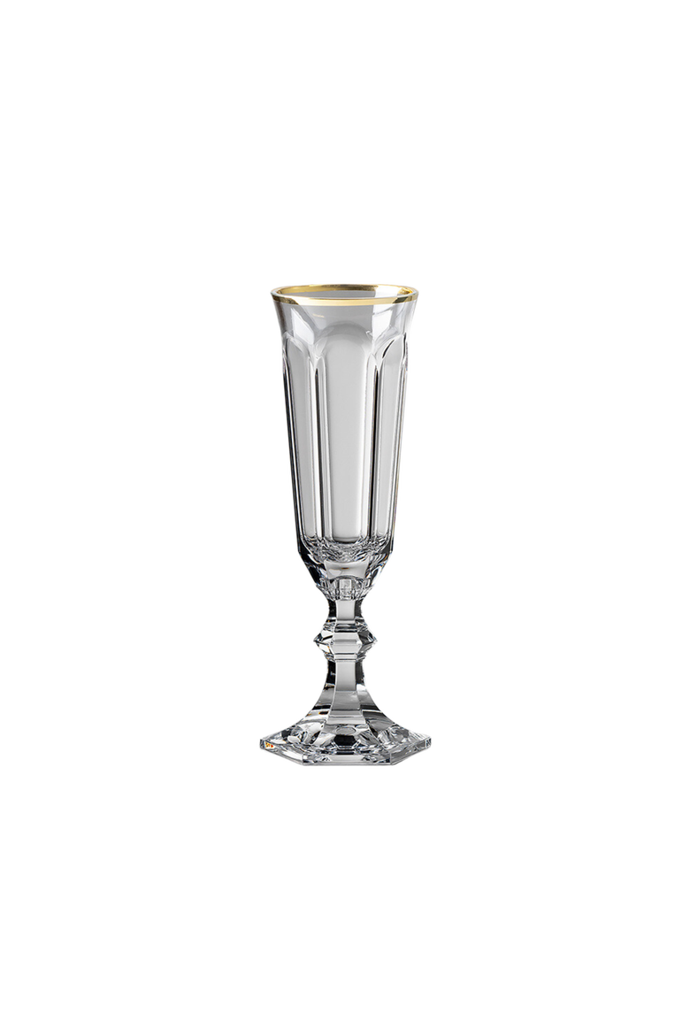 Dolce Vita Flute Set Of 6, Main, color, CLEAR/GOLD