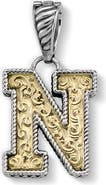 SAMUEL B. Two-Tone Initial Pendant