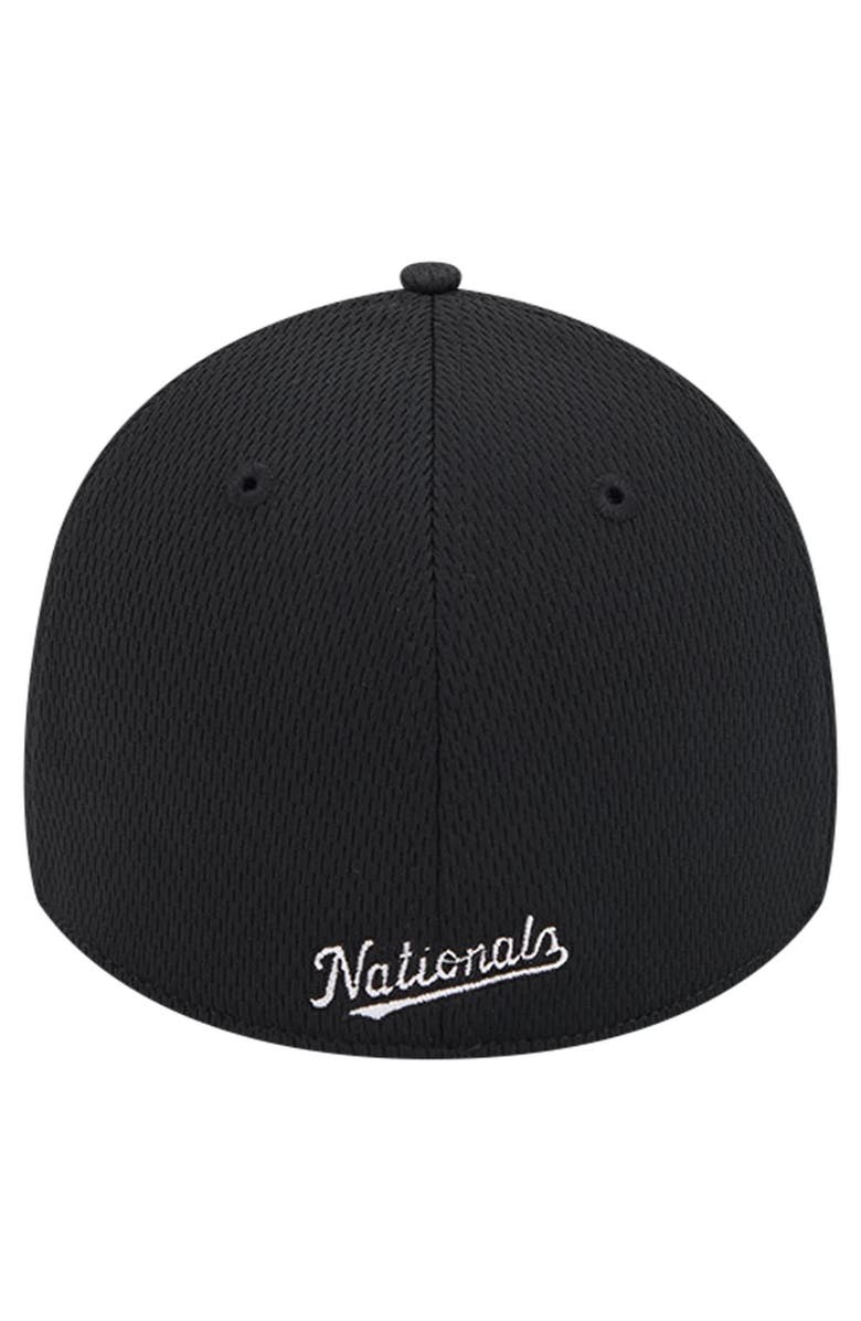 New Era Men's New Era Black Washington Nationals Active Dash Mark 39THIRTY Flex Hat, Alternate, color, Black