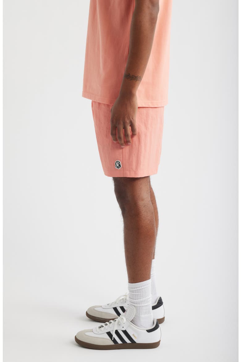 Shibuya Nylon Drawstring Shorts, Alternate, color, PEACH AMBER