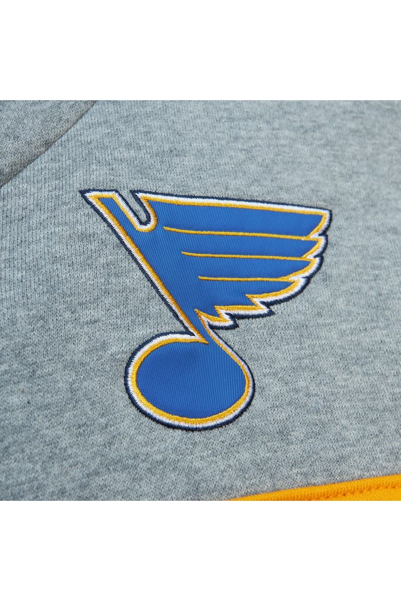 Men's Mitchell & Ness Blue/Gray St. Louis Blues Head Coach Pullover Hoodie, Alternate, color, Blue