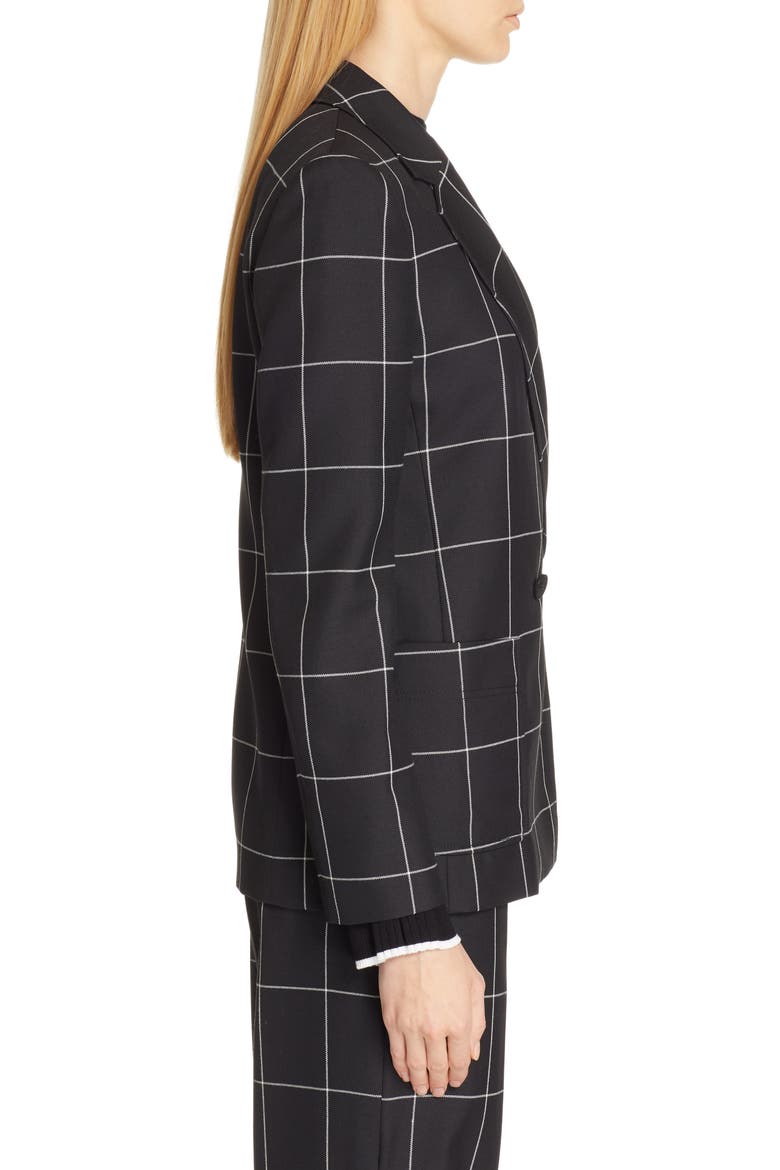 Ajanisa Windowpane Jacket, Alternate, color, BLACK