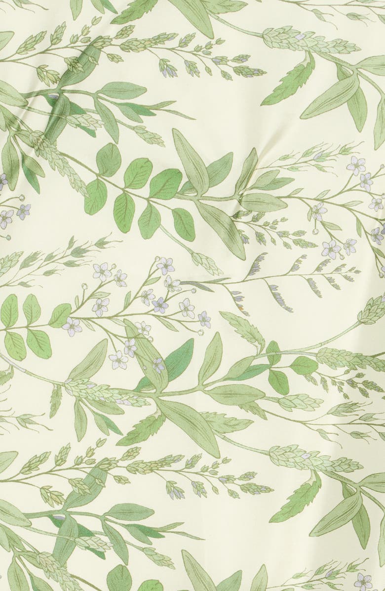 Ted Baker London Floral Silk Twill Square Scarf, Alternate, color, Green