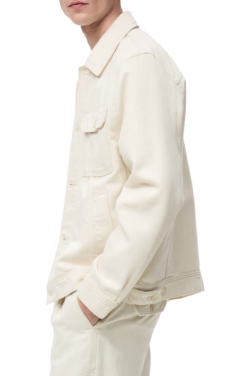 MANGO Cotton & Linen Jacket with Pockets, Alternate, color, Ecru