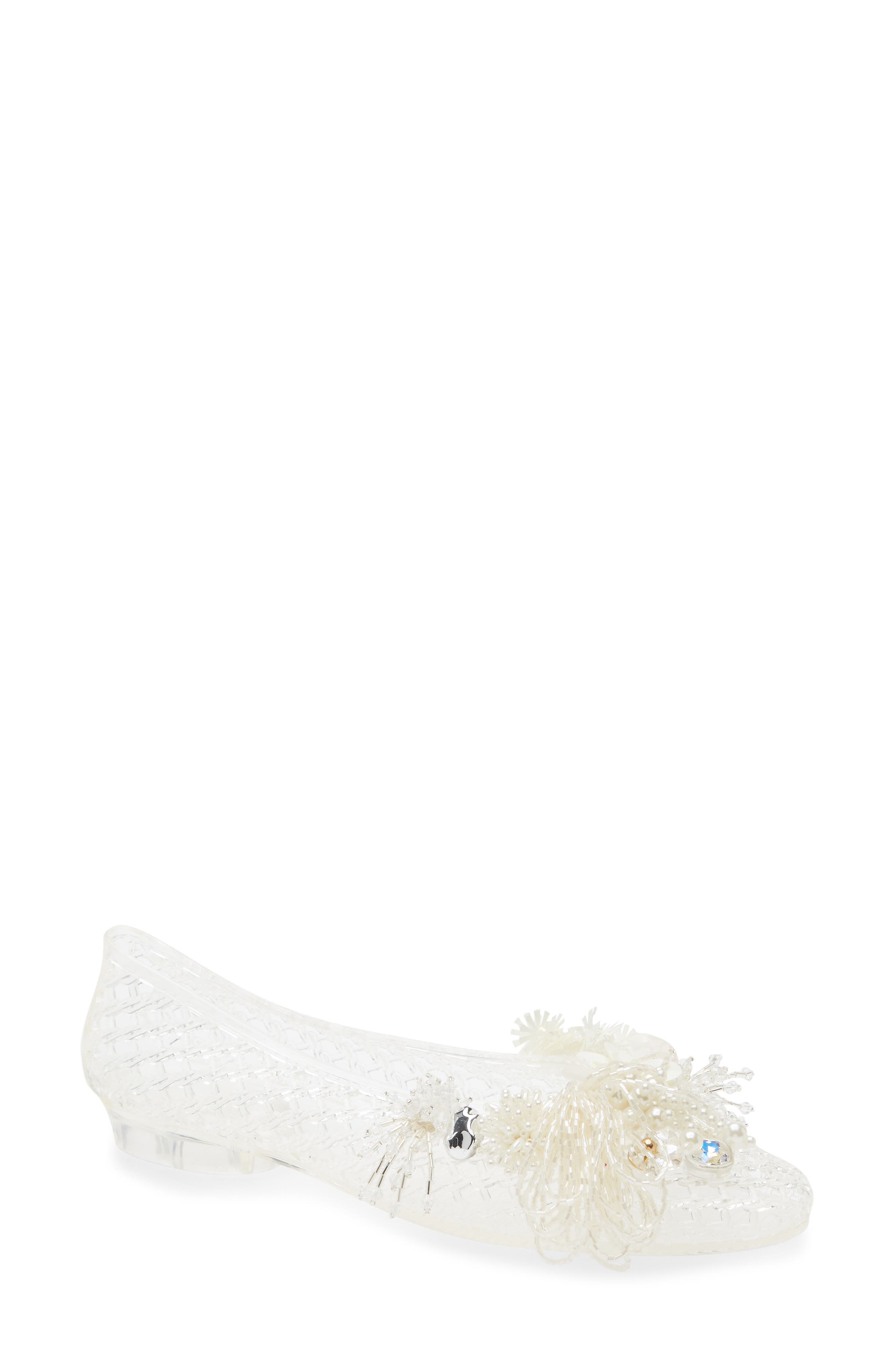 HEAVENLY JELLY Glam Jelly Ballet Flat, Main, color, Clear