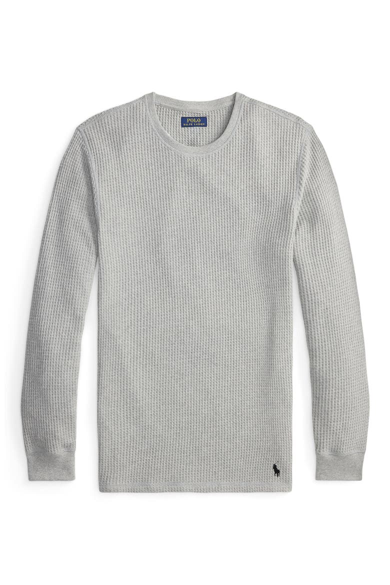 Premium Long Sleeve Thermal Sleep Shirt, Alternate, color, ANDOVER HEATHER