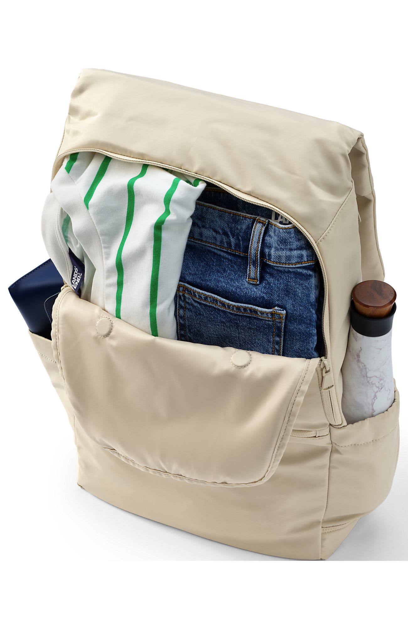 Lands' End Travel Backpack, Alternate, color, Driftwood Tan