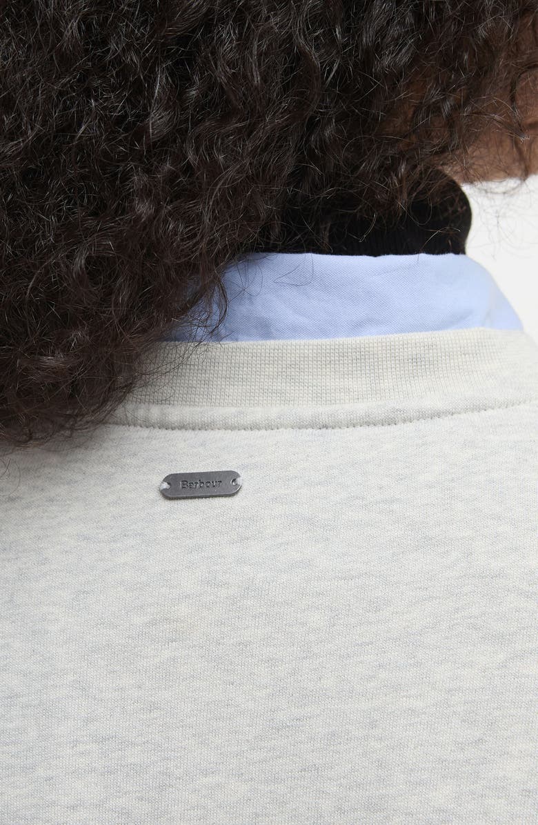 Barbour Silverdale Bouclé Logo Cotton Graphic Sweatshirt, Alternate, color, 