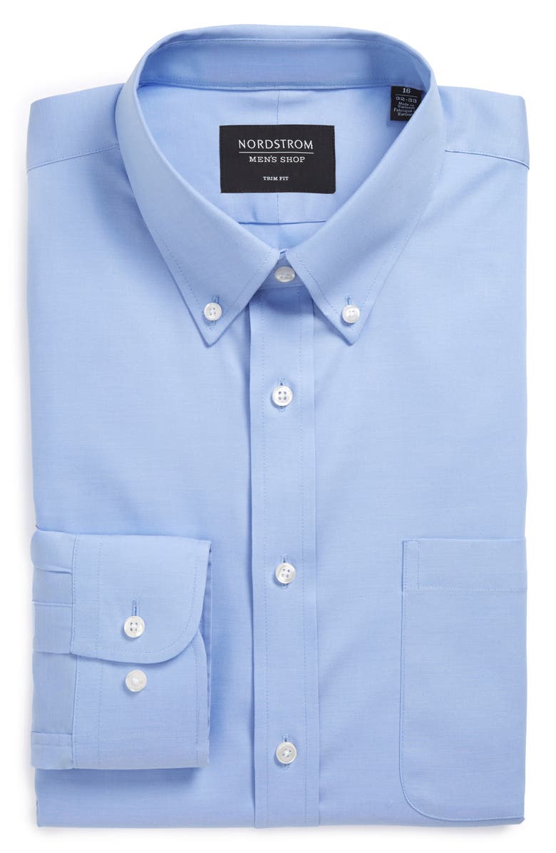 Nordstrom Trim Fit Non-Iron Dress Shirt, Alternate, color,
