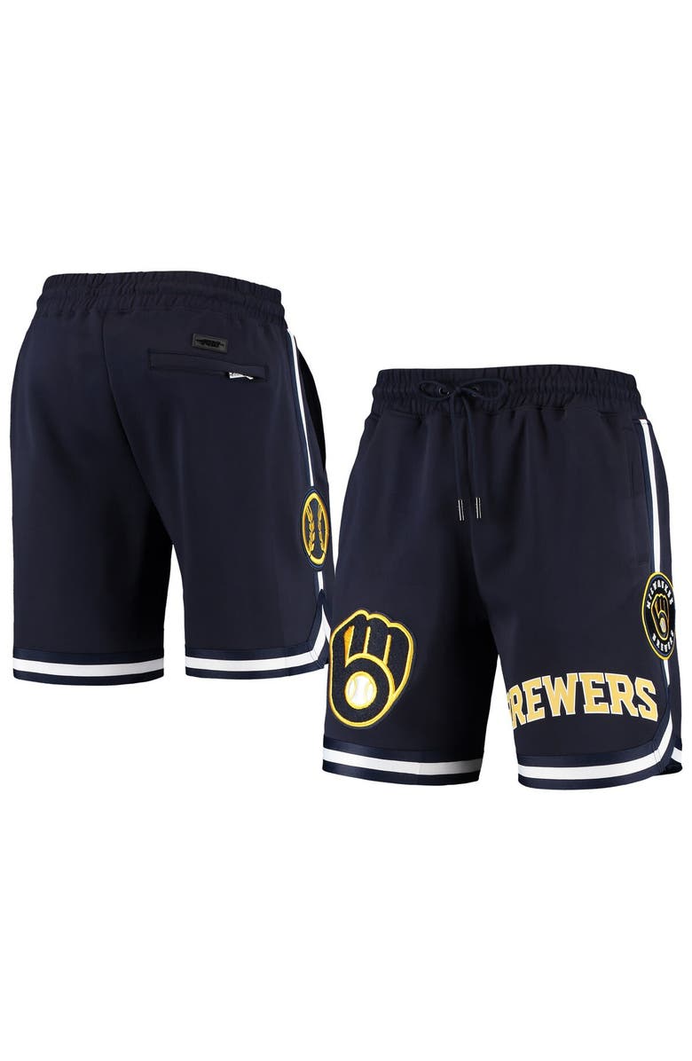 PRO STANDARD Men's Pro Standard Navy Milwaukee Brewers Team Shorts, Main, color, 