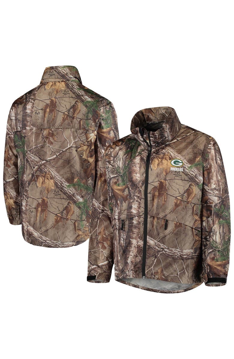 DUNBROOKE Men's Dunbrooke Realtree Camo Green Bay Packers Circle Sportsman Waterproof Packable Full-Zip Jacket, Main, color, Realtree Camo