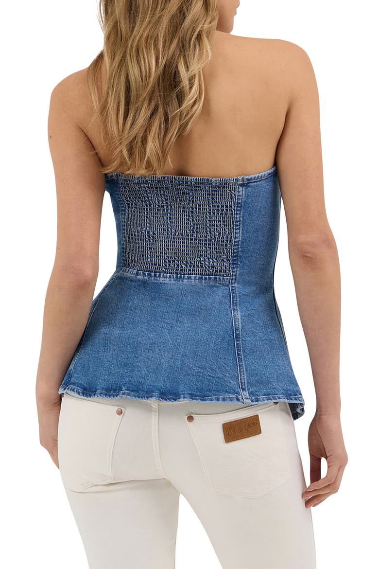 【Wrangler×MAISON SPECIAL】Denim Bustier Strapless Stretch Denim Bustier Top (Women) | Nordstrom