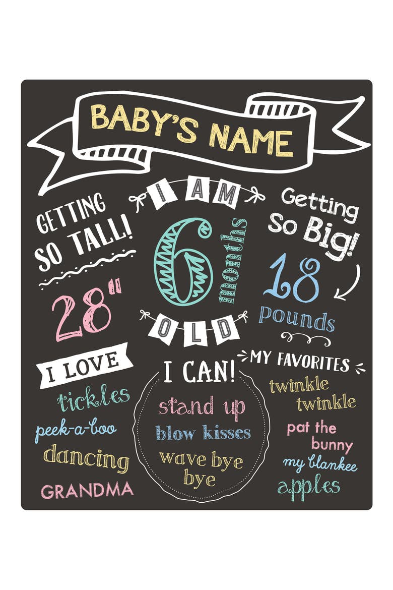 All About Baby Chalkboard, Alternate, color, BLACK