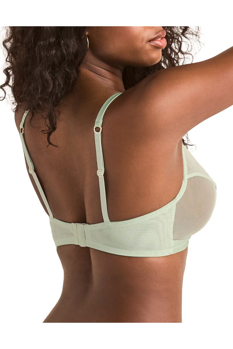 Tannessee Unlined Plunge Bra, Alternate, color, Medium green