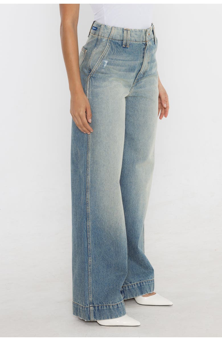 Rudes Denim The Rosalie Trouser Pant, Main, color, Pebble Blue