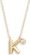 Chelsea28 Goldtone Initial Pendant Necklace