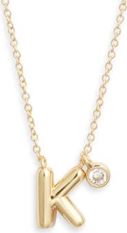 Chelsea28 Goldtone Initial Pendant Necklace