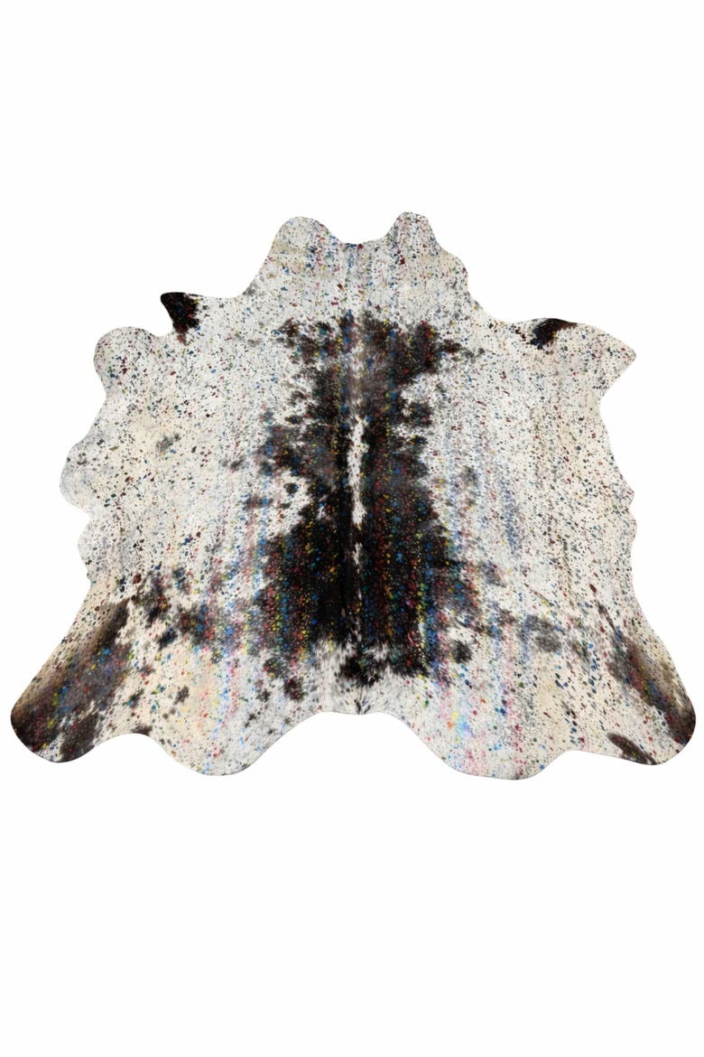 Eco Hides Luma Metallic Color Cowhide Rug 7'5" × 6'9", Main, color, Metallic