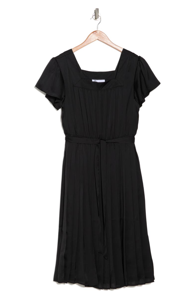 Daniel Rainn Square Neck Flutter Sleeve Midi Dress, Alternate, color,