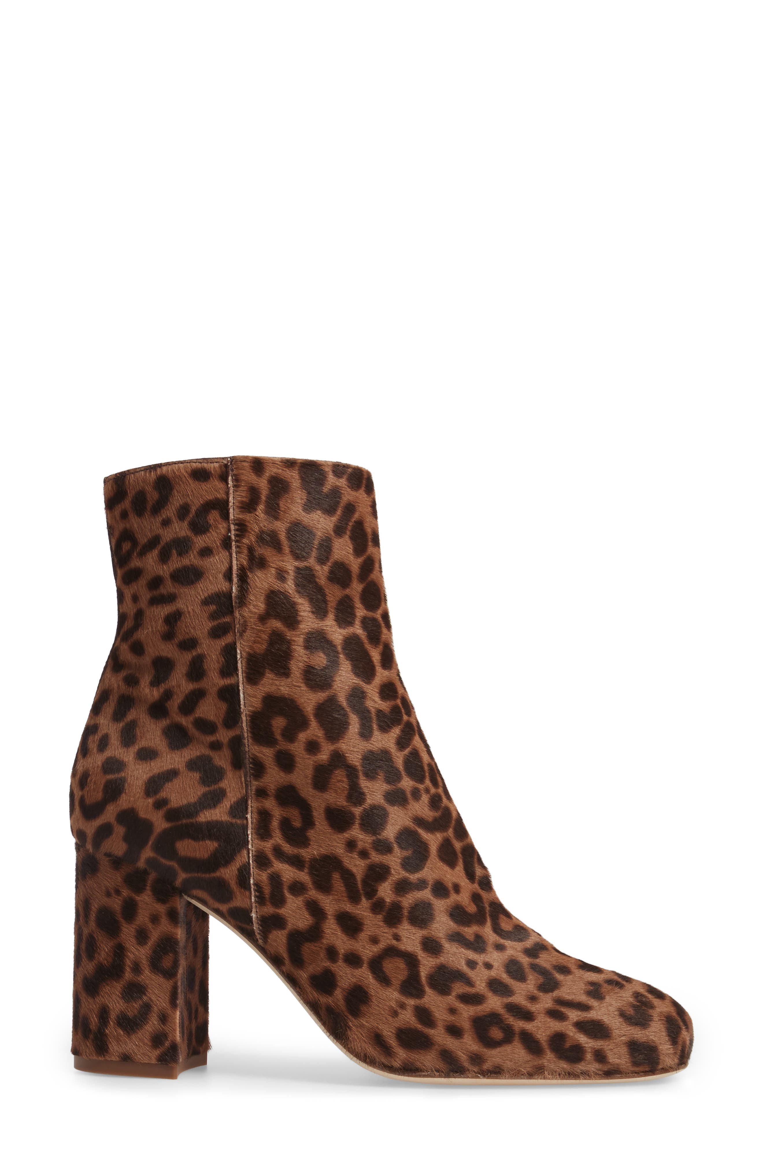 Spencer Genuine Calf Hair Bootie, Alternate, color, CAMEL BLACK CALF HAIR