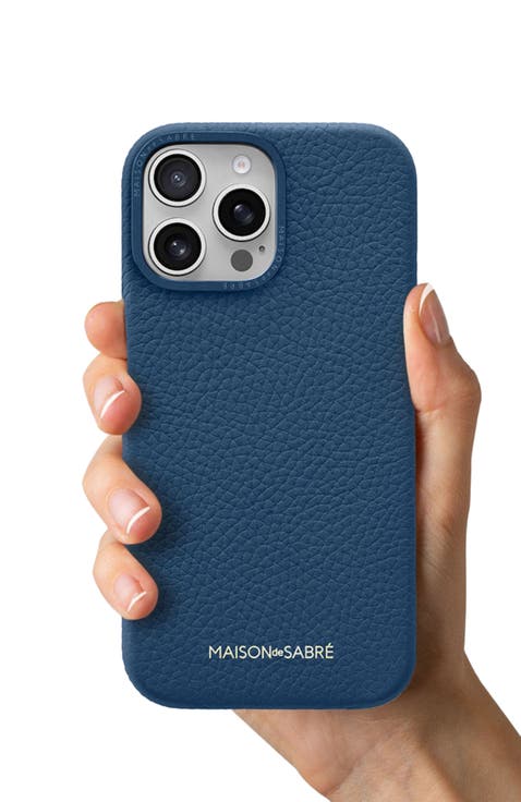 【未使用】MAISON de SABRÉ ブルー　iPhone14ケース 未使用】MAISON de SABRÉ ブルー iPhone14ケース