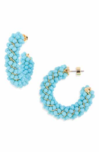 Nordstrom Beaded Huggie Hoop Earrings