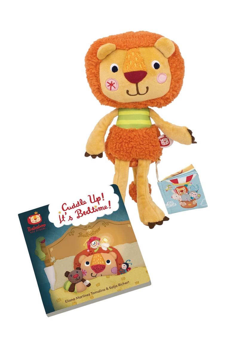 Bababoo Lion Bedtime Book & Plush Set, Main, color, Muli / Orange