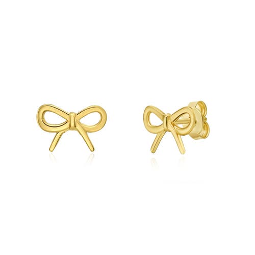 The Lovery Fine Jewelry Gold Bow Stud Earrings In Gold