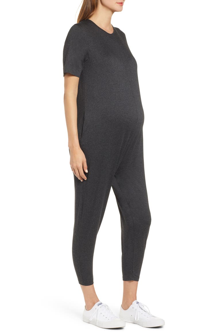 The Walkabout Maternity Jumpsuit, Alternate, color, CHARCOAL
