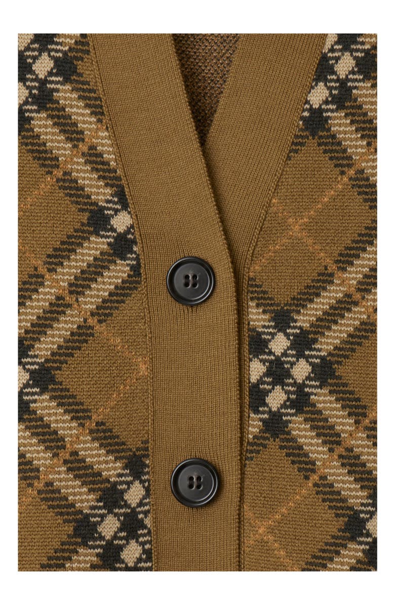 Burberry Check Wool Mohair Blend Cardigan, Alternate, color,