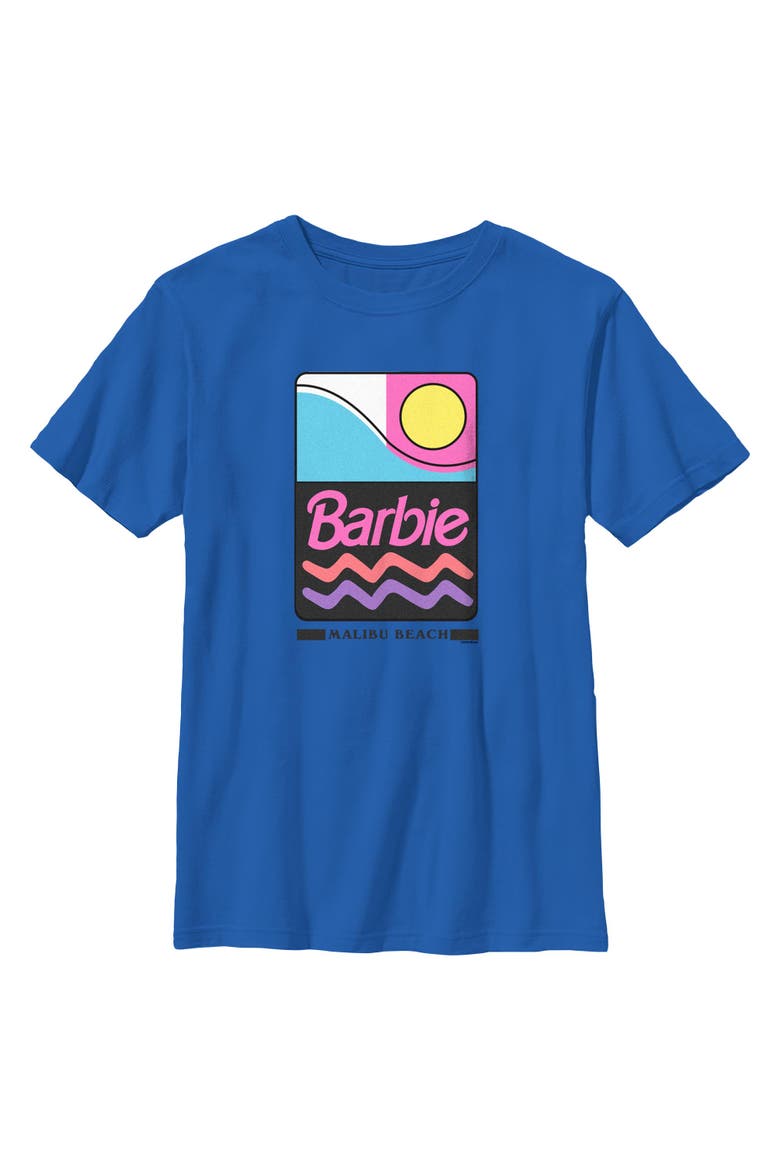 Boys' Minimalist Malibu Beach Sign T-Shirt, Main, color, Royal Blue