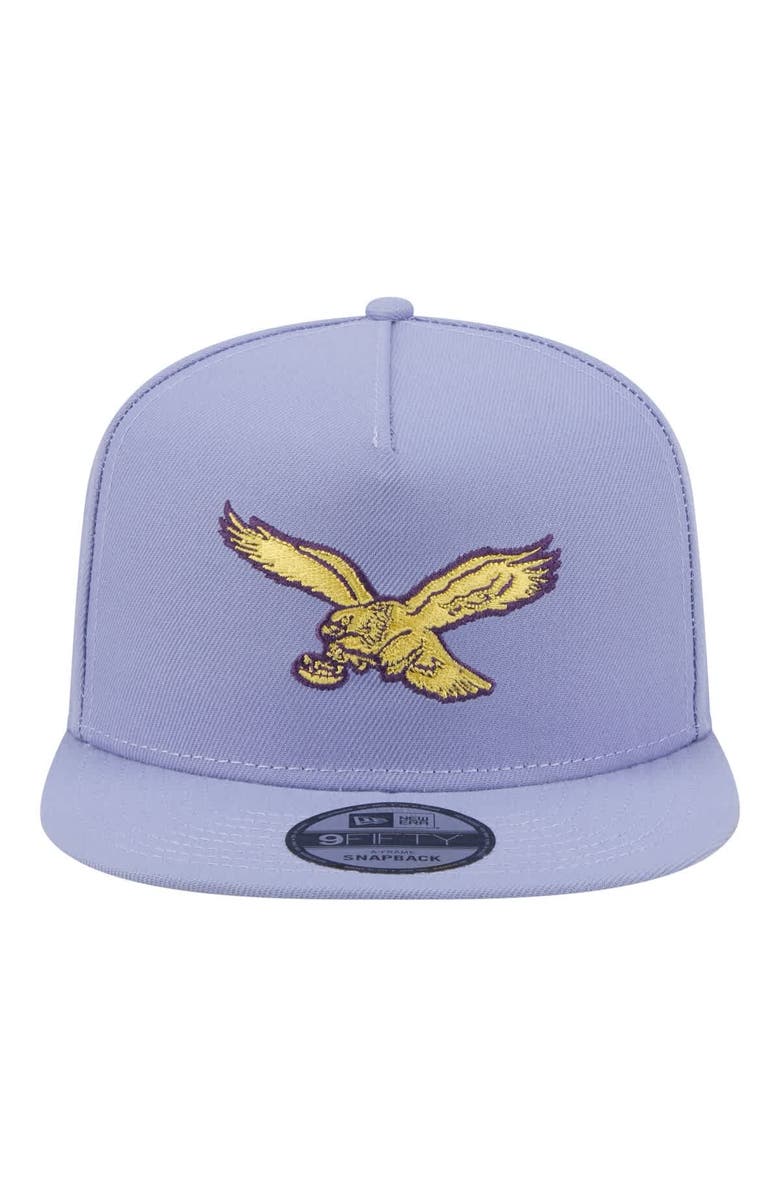 New Era Men's New Era Lavender Philadelphia Eagles Bloom A-Frame 9FIFTY Snapback Hat, Alternate, color, Lavender