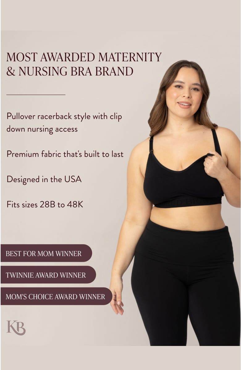 Kindred Bravely Busty Sublime Nursing Sports Bra - Fits Sizes 30E-40I, Alternate, color, Black