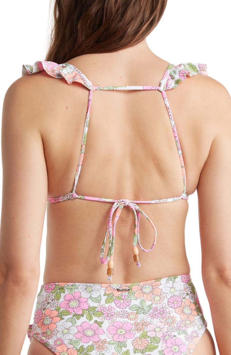 Maaji Flower Power Pirouette Sliding Triangle Bikini Top, Alternate, color, 