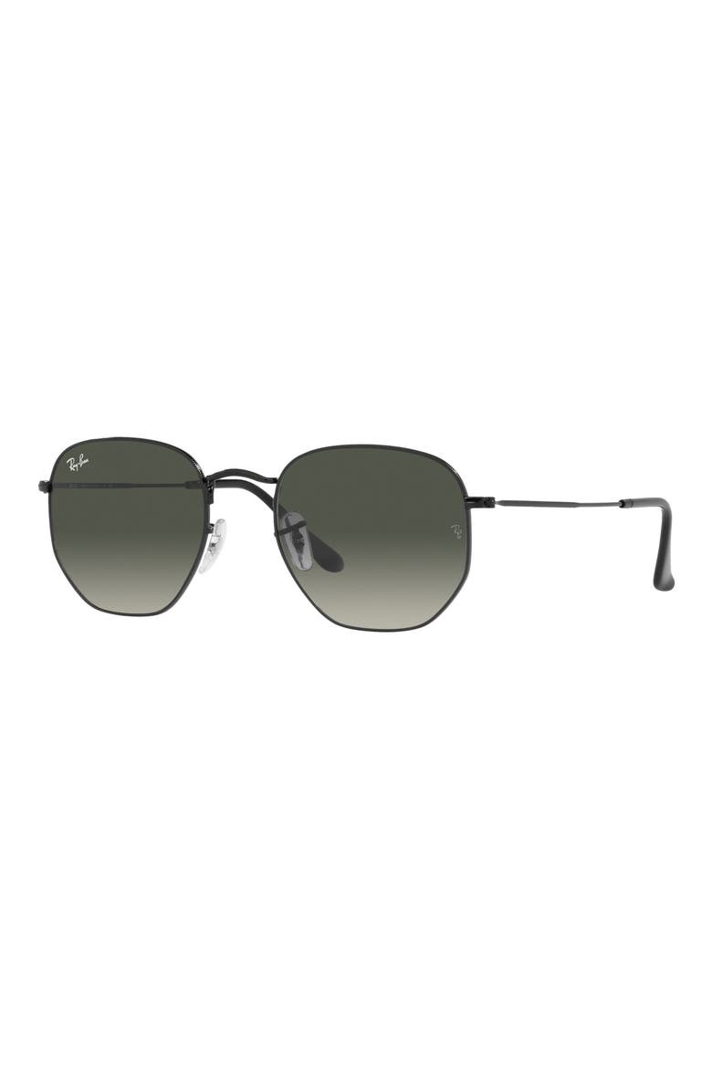 51mm Gradient Aviator Sunglasses, Alternate, color, BLACK/ GREY GRADIENT