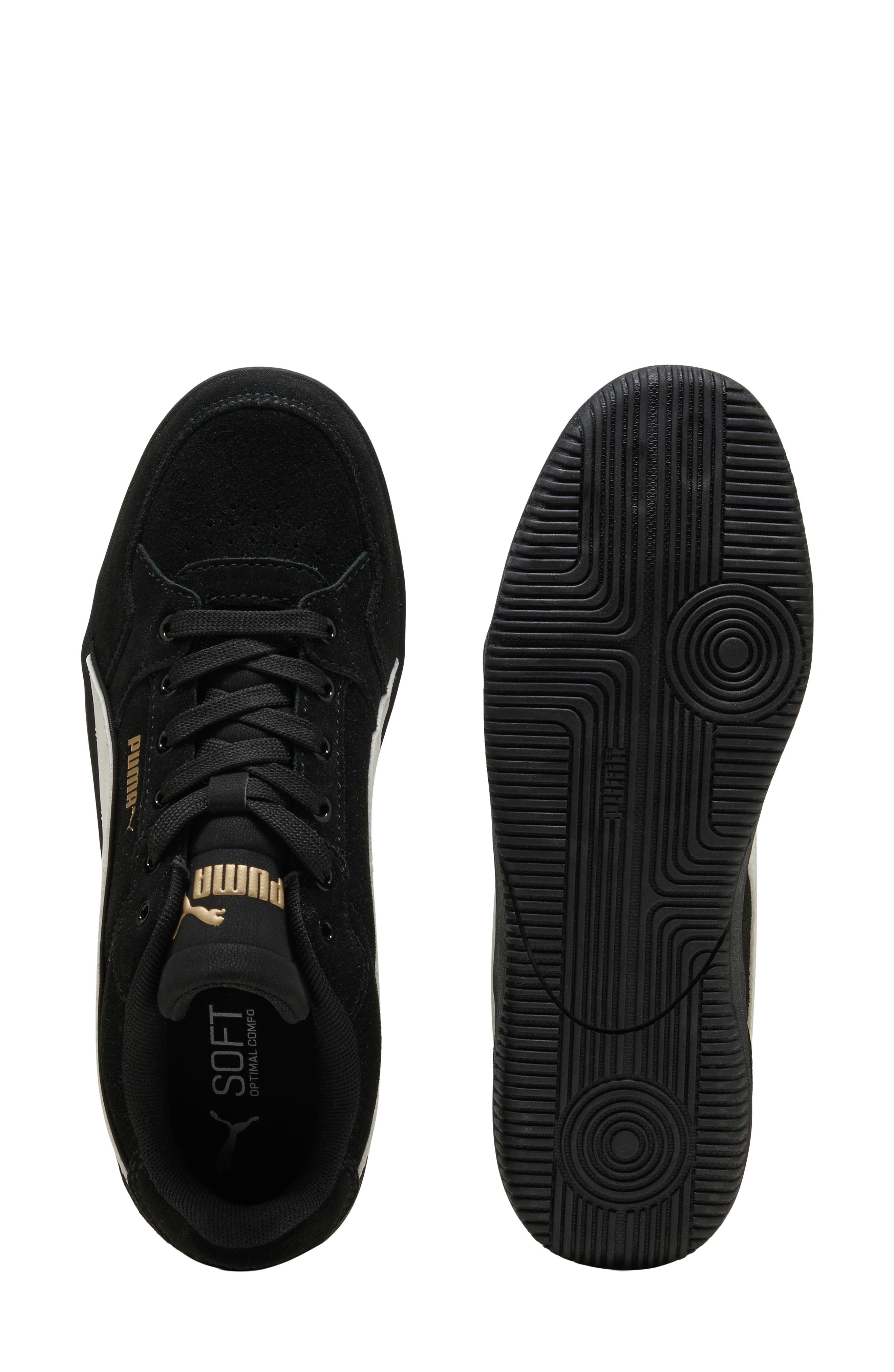 K-Moda Leather Sneaker, Alternate, color, PUMA BLACK/ WARM WHITE/ GOLD