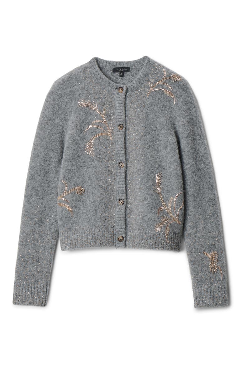 Iris Beaded Cardigan, Alternate, color, GREY