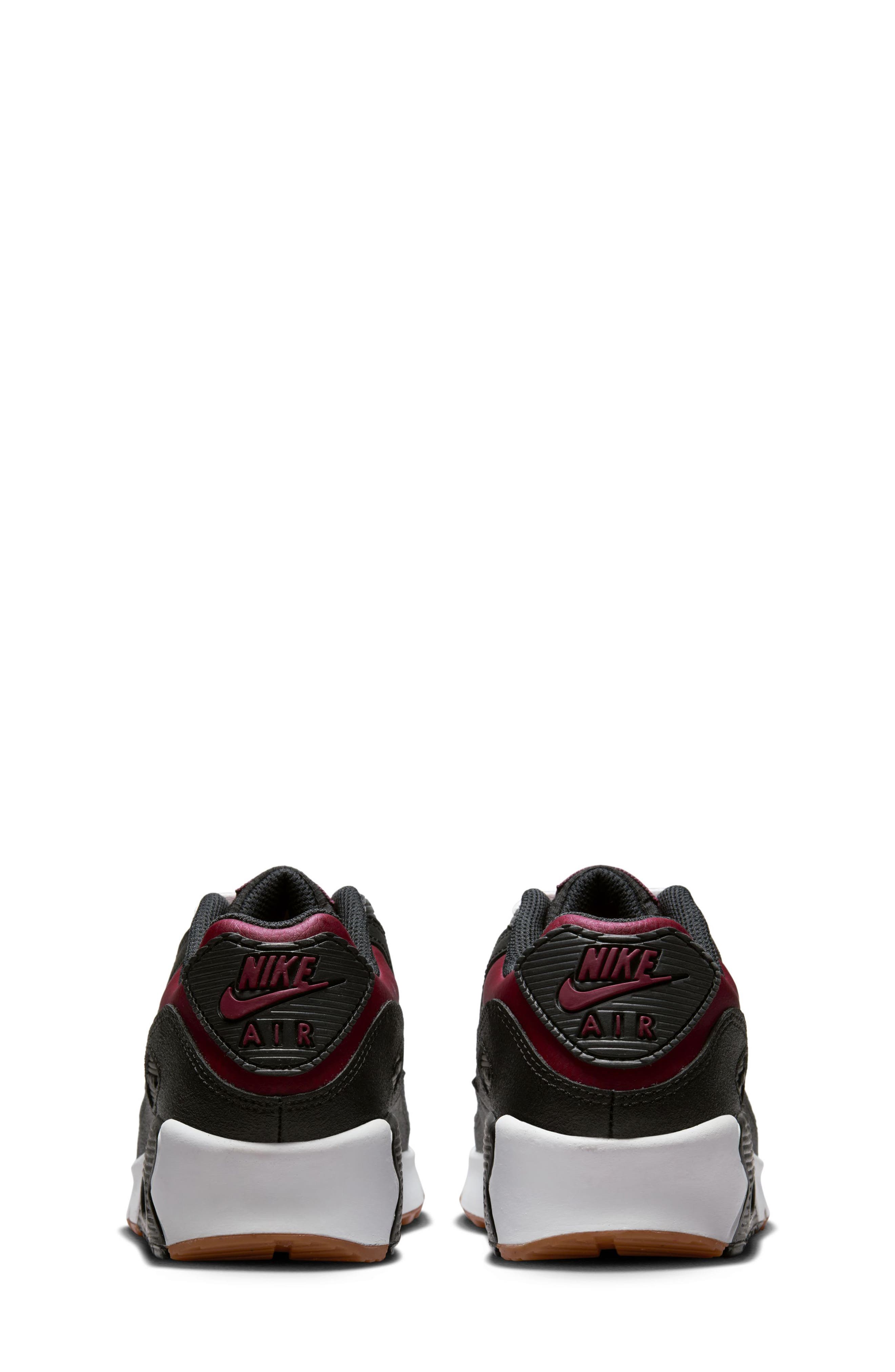 Nike Kids' Air Max 90 Sneaker, Alternate, color, Black/ White/ Red/ Light Brown